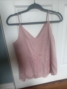 Light Pink V-Neck Spaghetti Strap Women's Blouse